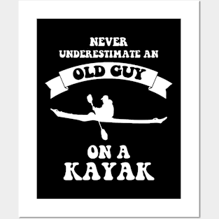 Kayaking Never Underestimate Old Guy On Kayak Men_s by Spreadshirt Kayak Posters and Art